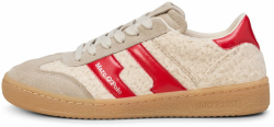 Marc OߴPolo Damen Sneaker flach mit Lederanteil Freizeit 39 EU Natural Shiny Red Angebot bei HelloDeals