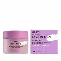 GOOVI Be My Berrynol Overnight Treatment - Regenerierende Nachtcreme mit Lifting-Effekt - Straffende Gesichtspflege gegen Falten & müde Haut - 50ml Angebot bei HelloDeals