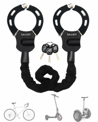 E Scooter Schloss, Handschellenschloss mit Schlüssel, Schloss für E Scooter mit Gummi-Lock-Hülse, Fahrradschloss Hohe Sicherheit, 90cm, Ideal für E Roller, Fahrrad, Kinderwagen (Tastensperre A) Angebot bei HelloDeals