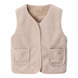 Baby Weste Mäntel Jungen Mädchen Winter Warme Fleece Jacke Solide Leichte Weste Tops Gilet Teddy Mantel Baby Armellos Waistcoat Kleinkind Ärmellose Warmen Fleeceweste Flauschige Outwear mit Tasche 120 Weiß Angebot bei HelloDeals