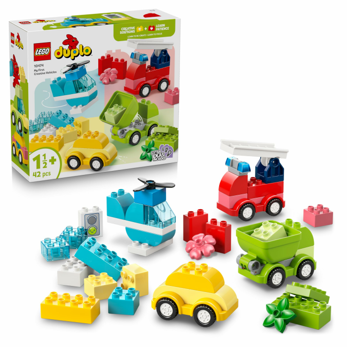 LEGO DUPLO Kreative Fahrzeuge - Lernspielzeug zum Sortieren für Kleinkinder - Autos und Lastwagen - Spielset für Feinmotorik - Geschenk für Babys, Jungen und Mädchen ab 1 Jahr - 10474 Angebot bei HelloDeals