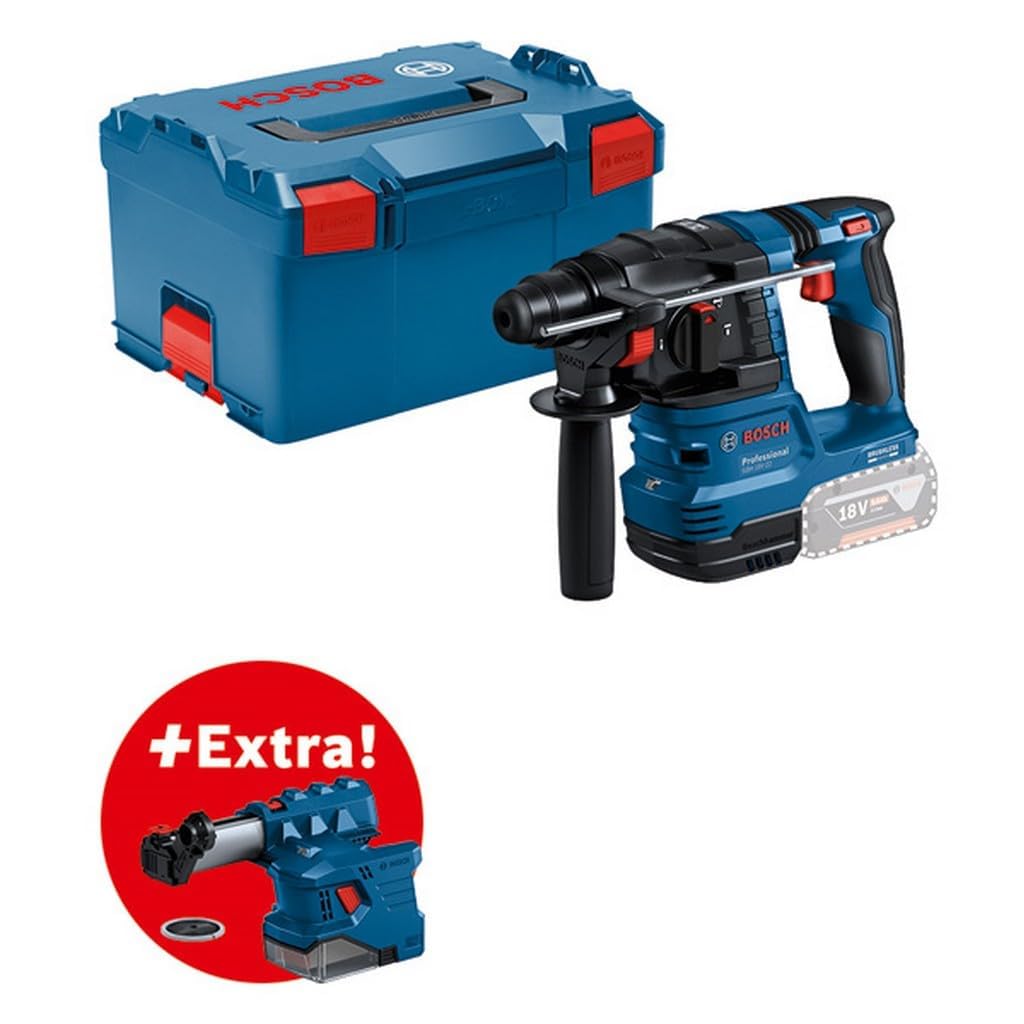 Bosch Professional 18V System Akku Bohrhammer GBH 18V-22 (mit SDS plus, KickBack Control und Vibration Control, inkl. GDE 18V-12, L-BOXX, ohne Akku/Ladegerät) ohne Akkus/Ladegerät+GDE 18V-12 in L-BOXX Angebot bei HelloDeals