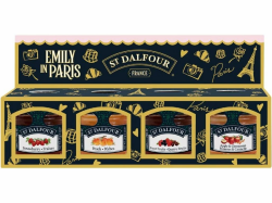 St. Dalfour Mini Marmelade Emily in Paris -100% Frucht, Fruchtaufstrich aus Frankreich, Portionspackungen 4 x 28 g (Erdbeere/Himbeere/Blaubeere/Aprikose) Angebot bei HelloDeals