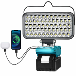 Lampe für Makita 14,4V-18V LXT (Kein Akku), Hell Baustrahler Taschenlampe Light Tragbares LED-Licht für Makita Battery, Arbeitsleuchte Flutlichter Zubehör für Baustellen,Autoreparaturen,Camping Mehrfarbig Angebot bei HelloDeals