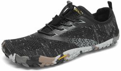 SAGUARO Unisex Barfußschuhe Leicht Atmungsaktiv Tragbar Traillaufschuhe Weich rutschfest Fitnessschuhe für Outdoor & Indoor 47 EU Tinte Schwarz Angebot bei HelloDeals