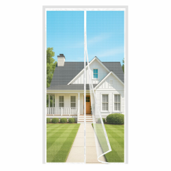 Fliegengitter Balkontür Magnet, 85x200cm Insektenschutz Balkontür 3.8cm Breites Klettband Stärkere Magneten Ohne Bohren für Wohnzimmer Terrassentür Weiß Weiß 85x200cm Angebot bei HelloDeals