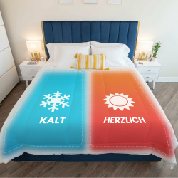 SöMN Kömforte Zwei-Zonen-Bettdecke für Paare | Hypoallergen, Alternative Daunendecke hält alle komfortabel | Maschinenwaschbar, Zwei-Temperatur-Bettdecke | Gemütlich (Weiß, Europäischer König) Weiß Europäischer König Angebot bei HelloDeals