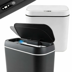 Elektrischer Mülleimer 2er-Set,15L Mülleimer mit Sensor mülleimer, schlankes schmales Design, leise und wasserdicht, ideal für kleine Räume wie Schlafzimmer, Angebot bei HelloDeals