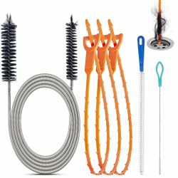 6 Stück Rohrreinigungsspirale, Abflussreiniger Spirale Sticks, Doppelkopf-Rohrreinigungsbürste,Edelstahl-Kanalreiniger, Abflussreiniger Sticks,für Rohre für breite Rohre, Kanäle, Usw 6 IN 1 Angebot bei HelloDeals