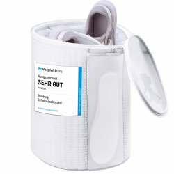 Schuhwaschbeutel Waschmaschine, Schuhwaschbeutel mit Zwei Zonen-Design und 2er Netztaschen für Komplettreinigung, Wäschesack Schuhe für Waschmaschine, Schuhe Wäschenetz für Sneaker, Weiß Weiß 1 Stück 35x24cm Angebot bei HelloDeals