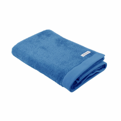 TOM TAILOR Duschtuch, 70x140 cm, 100% Baumwolle/ Frottier, mit zwei Aufhängern und Label mit Logo, COLOR BATH TOWEL Blau (Cool Blue) 70x140 cm Blau Angebot bei HelloDeals