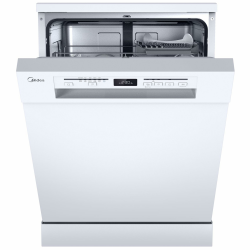Midea SF 5.60NW14C Geschirrspüler 60cm Freistehend & Unterbaufähig, 14 MGD, Hygienepflege+, Zonenwäsche, 7 Programme, Spülmaschine 60 cm mit WIFI, Startverzögerung, Automatische Türöffnung, 44 dB Freistehend,60cm,C Angebot bei HelloDeals