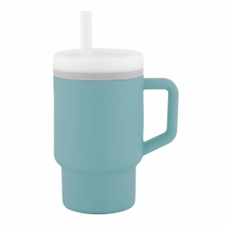 INFANTINO My 1st Tumbler – Süßer Minibecher mit Auslaufsicherem Strohhalm und Kleinkindfreundlichem Griff, Fördert das Trinken, Leicht zu Reinigen, 255 ml, Stimmungsvolles Blau Moody Blue Angebot bei HelloDeals