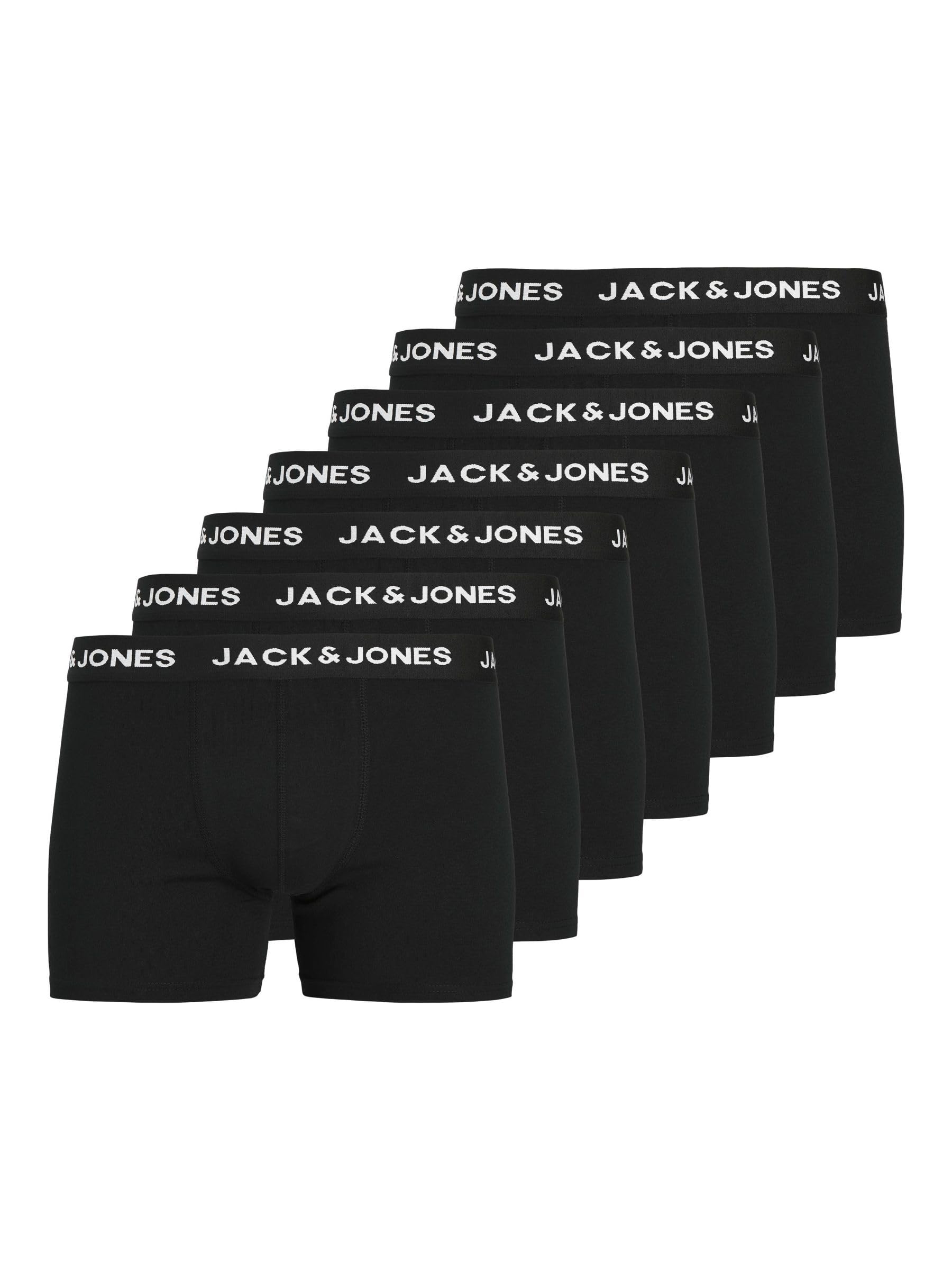 JACK & JONES JACHUEY Trunks 7 Pack NOOS L Schwarz - Weiß Angebot bei HelloDeals