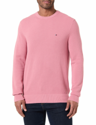 Tommy Hilfiger Herren Pullover Essential Structure Crew Neck Regular Fit XS Pink (Camellia Blush) Angebot bei HelloDeals