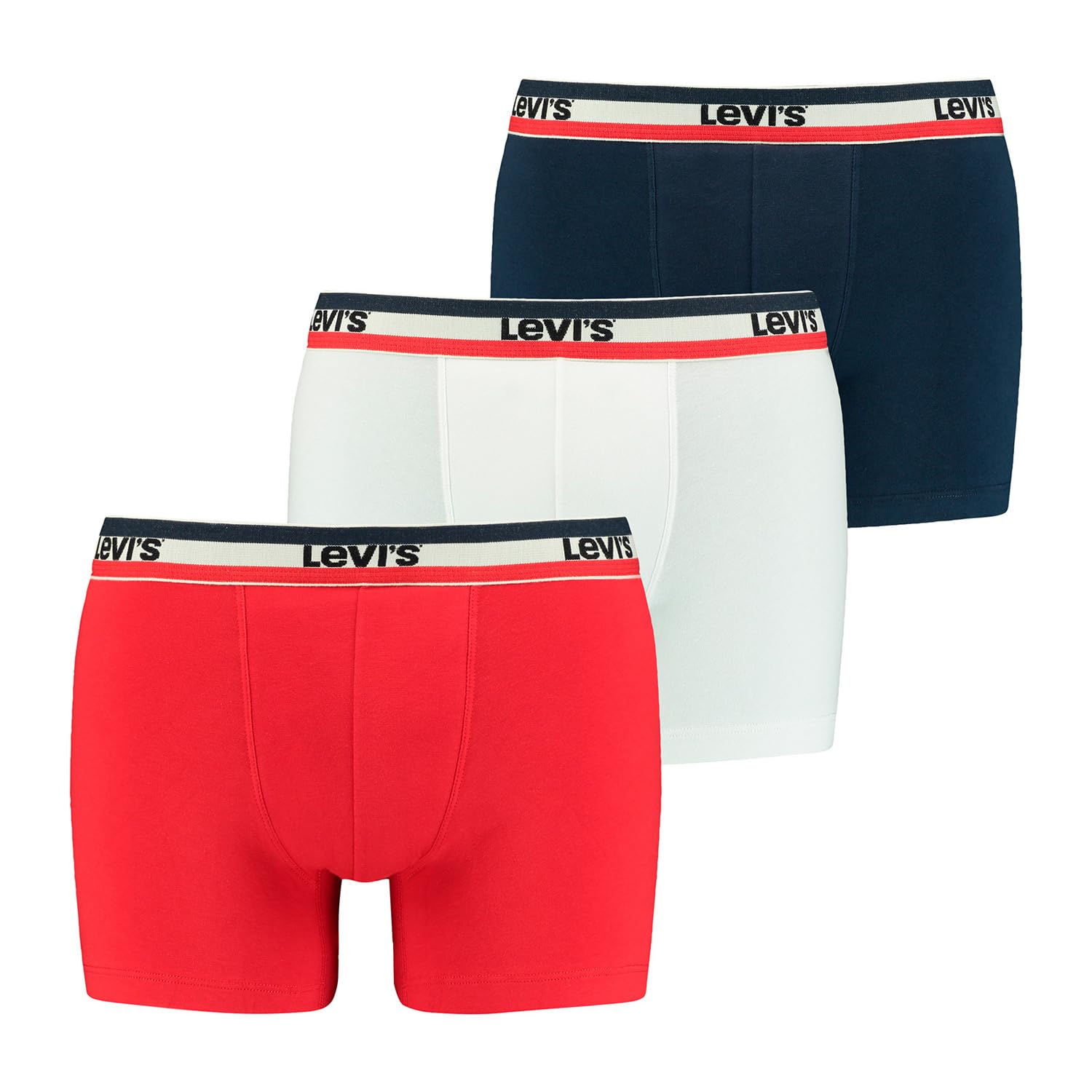 Levi's Boxer Unterwäsche Herren 3er Pack S Weiß / Blau / Rot Angebot bei HelloDeals