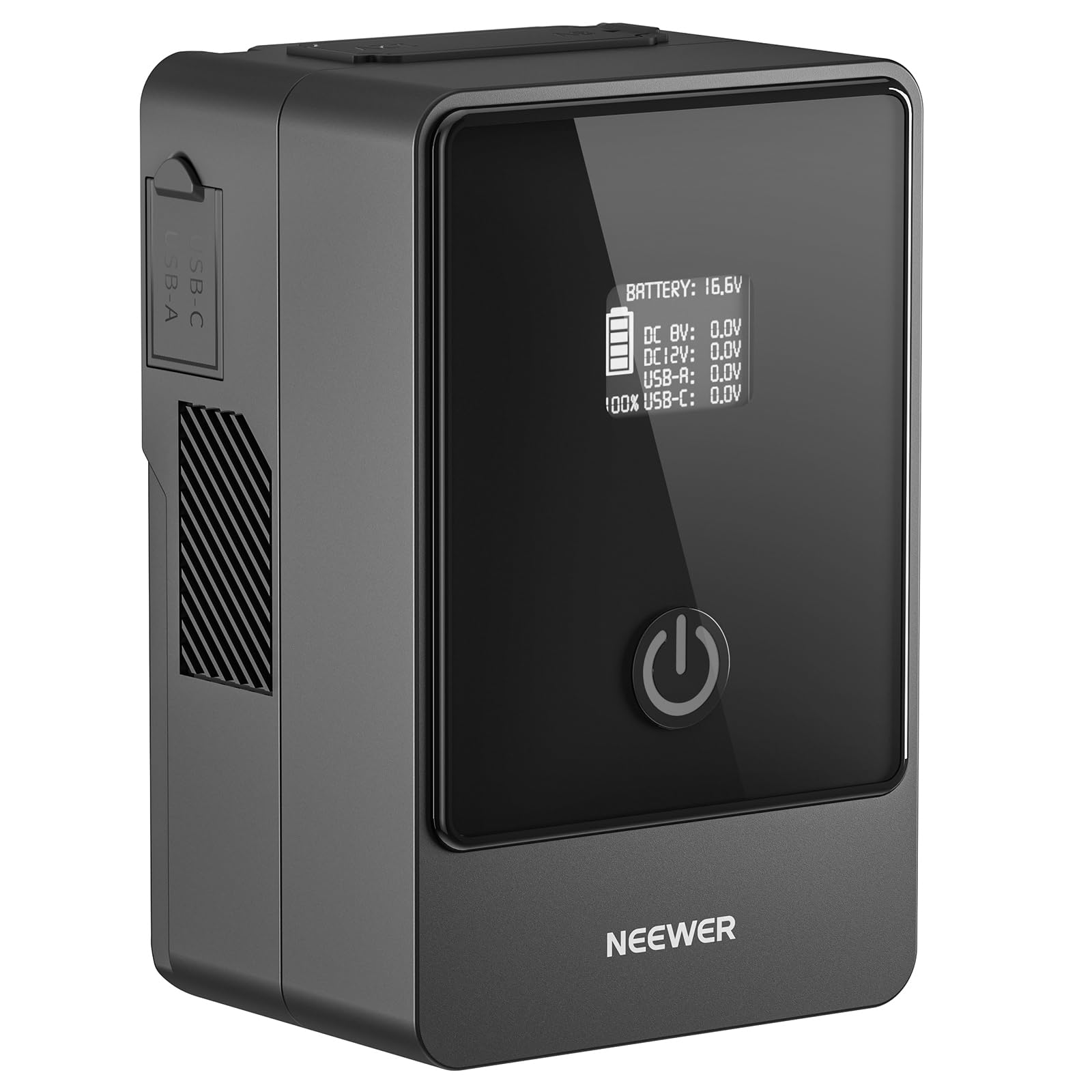 NEEWER Mini V Mount Battery, 6800mAh, 99Wh, 14,5V, Mini V Mount Akku mit 65W PD Typ C/D Tap/BP/USB A/Dual DC Anschluss/OLED Display V Lock Akku für Kamera, Camcorder, Monitor, Videoleuchte, PS099E Angebot bei HelloDeals