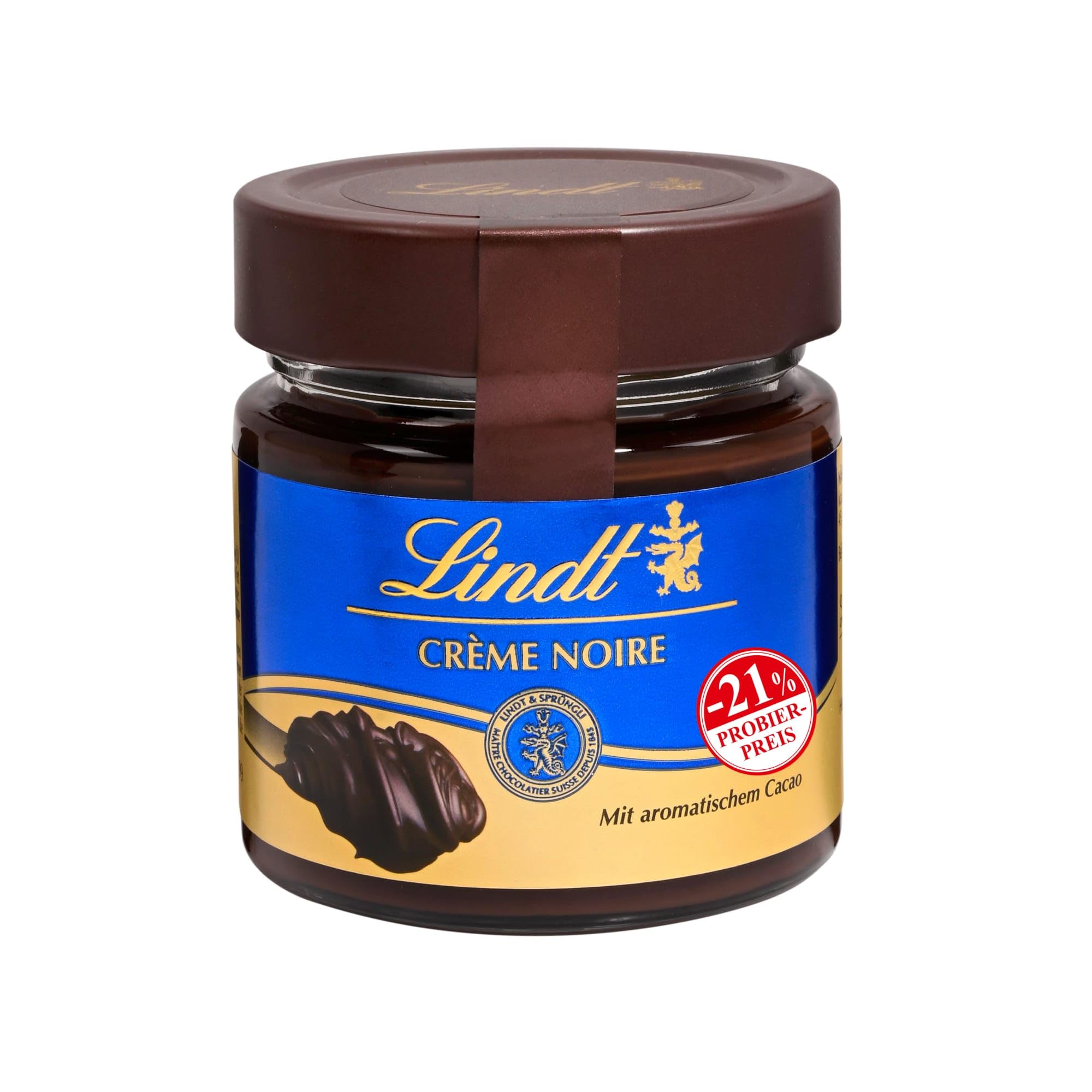 Lindt Schokolade - Brotaufstrich Crème Noir, Promotion | 220 g | Feinherber Kakaocrème Brotaufstrich mit aromatischem Kakao | Schokoladen-Brotaufstrich| Schokoladengeschenk | dunkle Schokolade Angebot bei HelloDeals