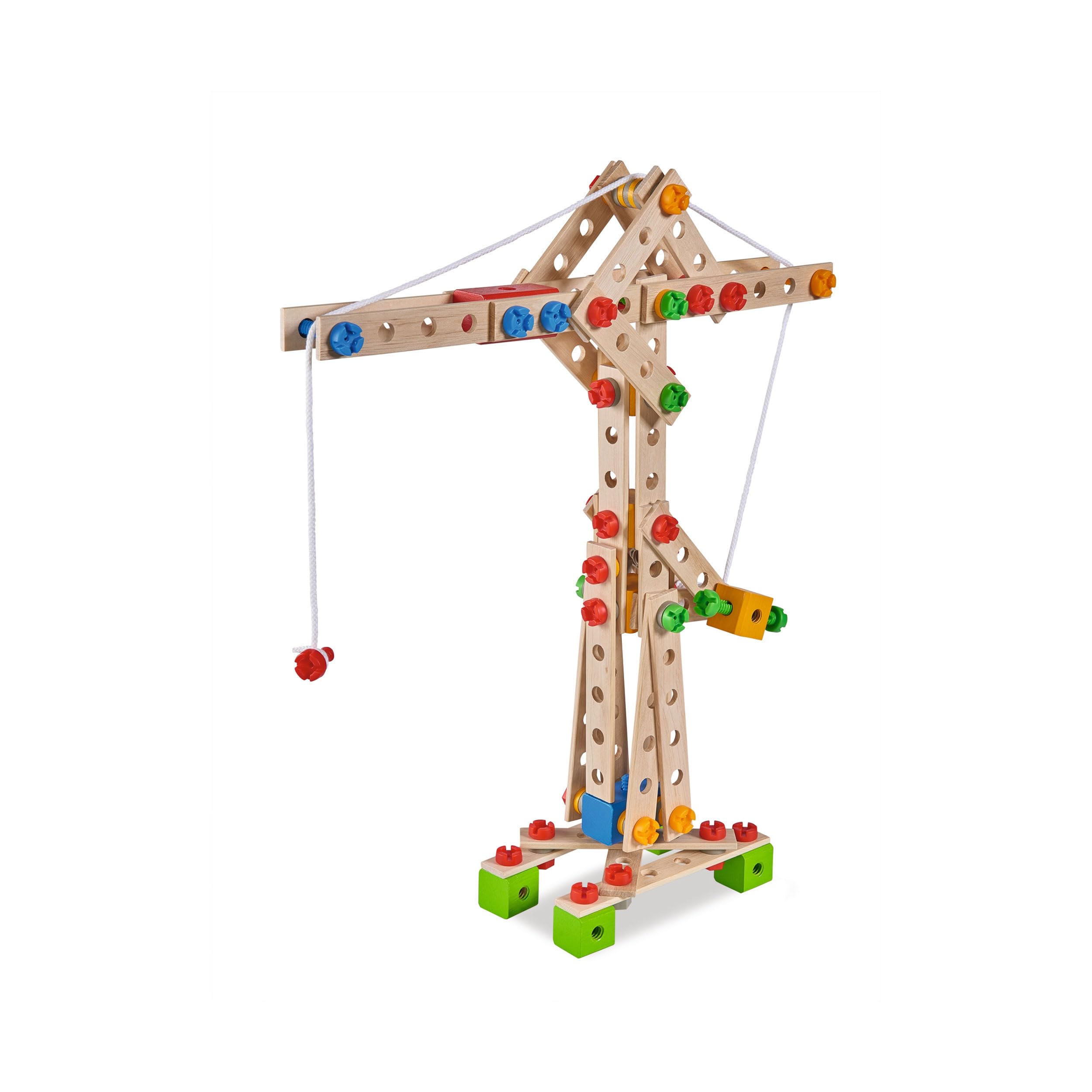 Eichhorn Constructor Kran, vielseitiges Holzspielzeug, 170 Bauteile, 5 Verschiedene Konstruktionen, für Kinder ab 6 Jahren Angebot bei HelloDeals