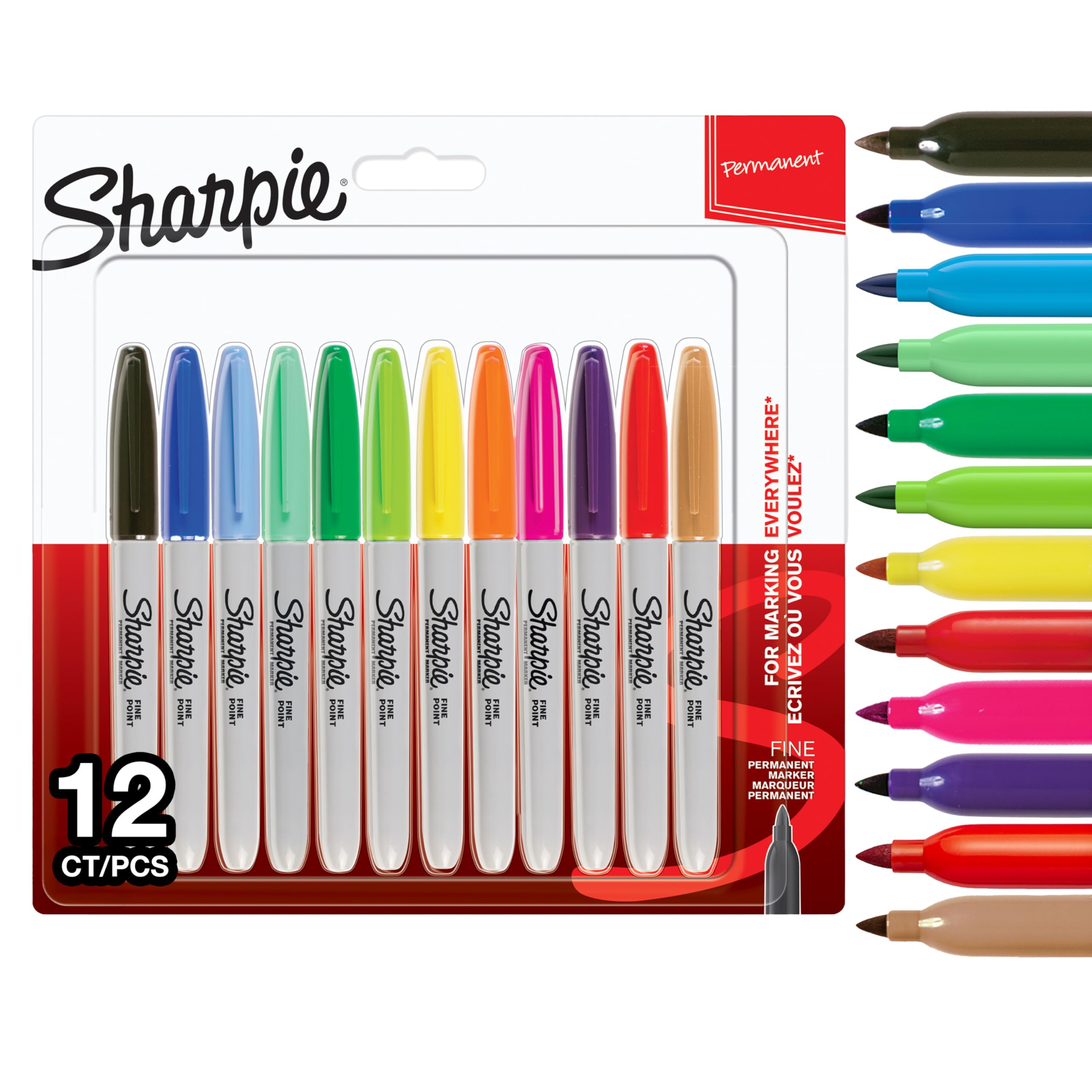 Sharpie Permanent Marker | Marker Stifte mit feiner Spitze | gemischte Farben | 12 Stück Market Set Spaß Farben 12 stück (1er Pack) Angebot bei HelloDeals