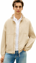 Tommy Hilfiger Herren Blouson Jacke Branded mit Reißverschluss L KHAKI (Sandalwood) Angebot bei HelloDeals