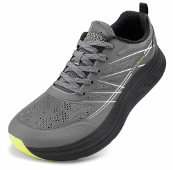 Sportschuhe Herren Sneaker Breite Zehenbox Laufschuhe Atmungsaktiv Walkingschuhe rutschfest Gr.39-46 43 EU Dunkelgrau Angebot bei HelloDeals