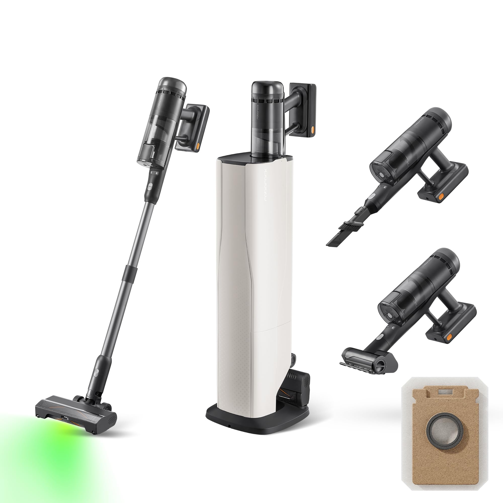 roborock H60 Hub Ultra Akku Staubsauger mit Absaugstation, 210AW kraftvolle Saugleistung, 90 Min. maximale Laufzeit, Staubsauger kabellos, Anti-Tangle Bürste für Teppiche, Hartböden, Tierhaare, Auto Angebot bei HelloDeals