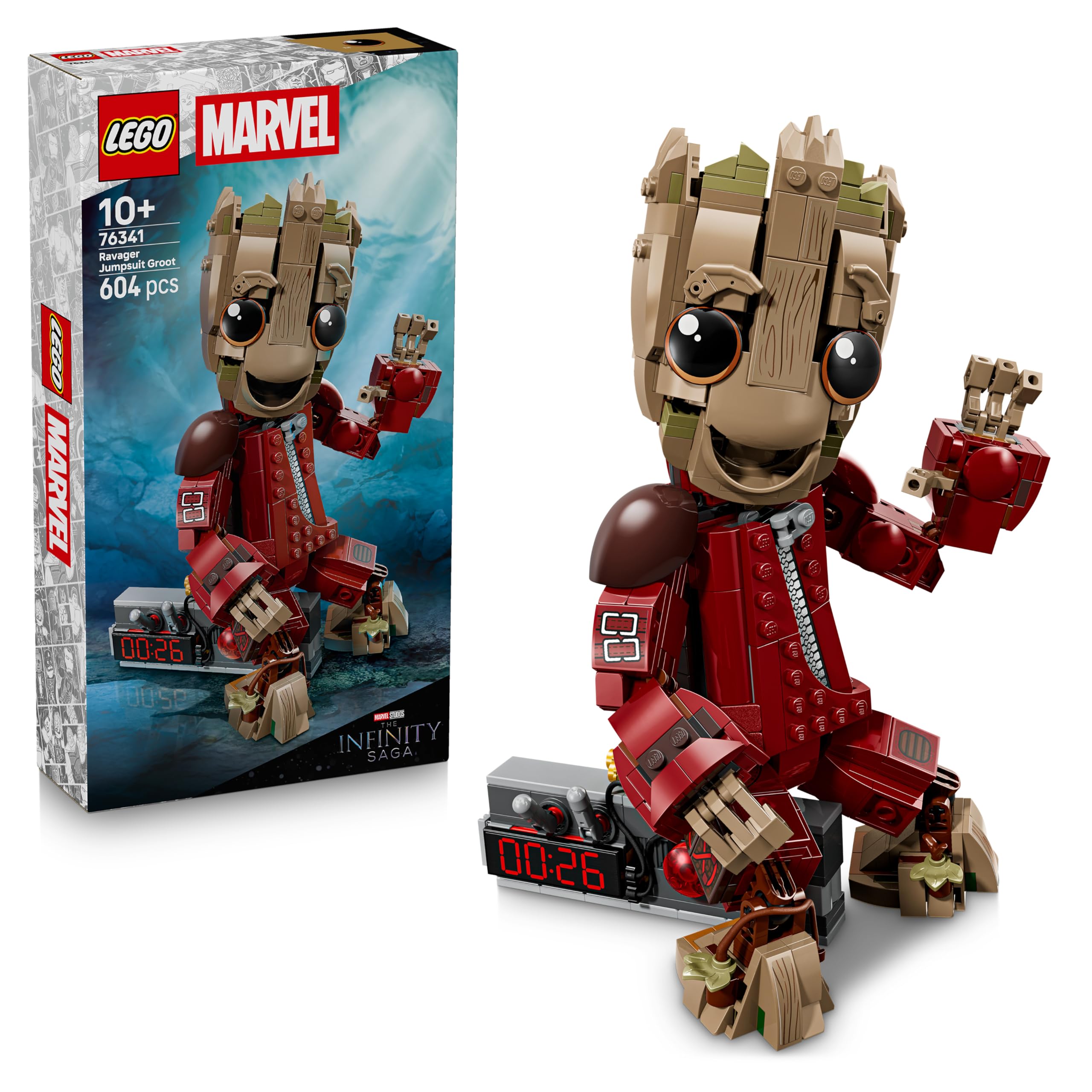 LEGO | Groot im Ravager-Outfit - Superhelden Spielzeug mit baubarer Figur für Rollenspiele - Kinder Konstruktionsspielzeug - Kreatives Geschenk für Jungen ab 10 Jahren, Mädchen und Filmfans - 76341 Angebot bei HelloDeals