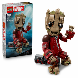 LEGO | Groot im Ravager-Outfit - Superhelden Spielzeug mit baubarer Figur für Rollenspiele - Kinder Konstruktionsspielzeug - Kreatives Geschenk für Jungen ab 10 Jahren, Mädchen und Filmfans - 76341 Angebot bei HelloDeals