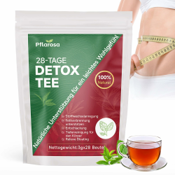 Detox Tee zum Abnehmen, 28 Stück abnehmentee entgiften, Bauchfett verbrennen, Reduziert Blähbauch, Natürliche Kräutermischung mit Oolong, Grünteeextrakt, Mate, Ginseng, Vegan, Allergenfrei Angebot bei HelloDeals
