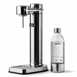 Aarke Carbonator 3, Wassersprudler aus Edelstahl im modernen Edelstahl Finish mit BPA-freier 1L PET-Flasche, Sprudelwasserbereiter für Leitungswasser, kompatibel mit 60L CO2-Zylindern Edelstahl Edelstahl Angebot bei HelloDeals
