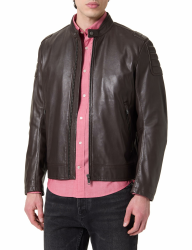 BOSS Herren Jomoto Leather_Outerwear 54 Open Brown241 Angebot bei HelloDeals