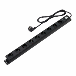 Amazon Basics Rechteckige Steckdosenleiste aus Stabilem Metall mit Überspannungsschutz, 9 Buchsen (EU-Stecker), 600 Joule, Schwarz, 1.8-m-Kabel Angebot bei HelloDeals