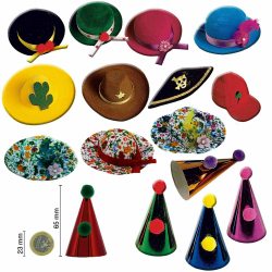 Günthart 100 Hütchen Party, Fasnacht, Karneval, Fasching, Halloween für KLEINGEBÄCK - bitte Größe beachten 65 mm Höhe, 1er Pack (100 Stück) Angebot bei HelloDeals