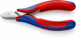 KNIPEX Elektronik-Seitenschneider mit durchgestecktem Gelenk mit Mehrkomponenten-Hüllen 115 mm, 77 02 115 Angebot bei HelloDeals