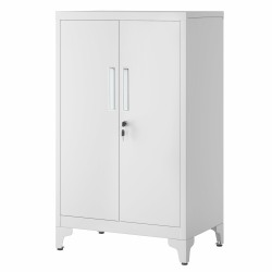 SONGMICS Aktenschrank, Mehrzweckschrank, Büroschrank mit 2 Türen, Schrank abschließbar, Aufbewahrungsschrank aus Stahl, für Arbeitszimmer, Wohnzimmer, mattgrau OMC012G01 60B cm Mattgrau Angebot bei HelloDeals