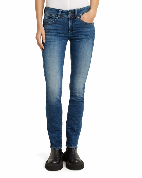 G-Star Damen Midge Saddle Straight Jeans 33W / 32L Blau (Medium Indigo Aged D07145-8968-6028) Angebot bei HelloDeals