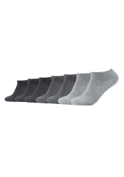 Camano Unisex 7er Pack Sneakersocken Ca-Soft aus strapazierfähigem Materialmix Pack Damen & Herren Füßlinge 39-42 Grau (Grey Combi 49) Angebot bei HelloDeals