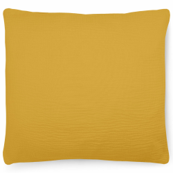 PinkZebra Bio-Musselin Kissenbezug 50 x 50 cm für Kinder & Erwachsene, weicher, Kopfkissenbezug GOTS-Zertifizierung, Made in EU, Kissenhülle mit Reißverschluss, Gelb Gelb 50 x 50 cm Angebot bei HelloDeals