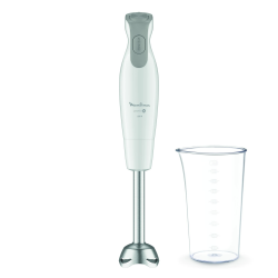 Moulinex Dailychef Weiß DD5511 Stabmixer, 600 W, bis zu 30% schnellere Ergebnisse, 2 Geschwindigkeiten, ergonomischer Griff, spritzwassergeschützter Edelstahlfuß, Messbecher 800 ml, Weiß Angebot bei HelloDeals