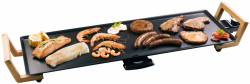 Bestron elektrischer Tischgrill, XL Teppanyaki Grillplatte im Asia Design, Grillspaß für 6 Personen, extra große Grillfläche, 1.800 W, Farbe: Schwarz Angebot bei HelloDeals