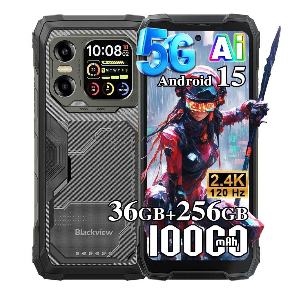 Blackview Xplore X1 5G Outdoor Handy ohne Vertrag Android 15, 36GB+256GB/2TB 10000mAh Baustellenhandy, 6,78"FHD+ Doppelbildschirm, 108MP+50MP, Outdoor Smartphone Wasserdicht/NFC/OTG/Gemini AI,Schwarz Angebot bei HelloDeals