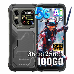 Blackview Xplore X1 5G Outdoor Handy ohne Vertrag Android 15, 36GB+256GB/2TB 10000mAh Baustellenhandy, 6,78"FHD+ Doppelbildschirm, 108MP+50MP, Outdoor Smartphone Wasserdicht/NFC/OTG/Gemini AI,Schwarz Angebot bei HelloDeals