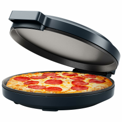 Chefman Everything Maker & Pizzaofen – Pizzaofen elektrisch für die Arbeitsplatte mit 30 cm großen Antihaft-Kochplatten, zum Zubereiten von Pizza, Quesadillas, Omelettes und mehr, mit Kontrollleuchten Midnight Angebot bei HelloDeals
