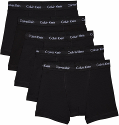 Calvin Klein Herren Trunk 5pk 000nb2877a Trunk S Schwarz (Black W. Black Wb) Angebot bei HelloDeals