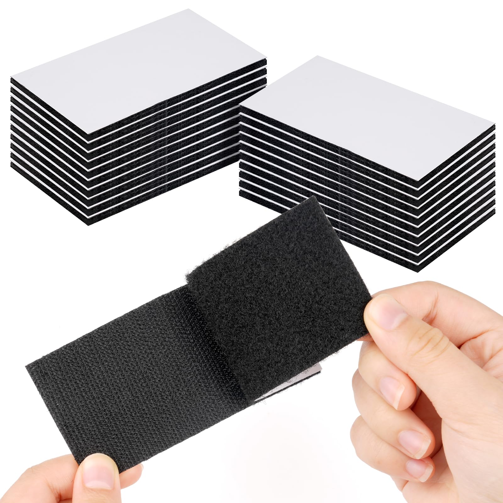 Klettband Selbstklebend Extra Stark 20 Stück, 50 × 100 mm Klettverschluss Selbstklebend, Breit Klett Klebeband Klebepad zum Nähen, DIY-Projekte, Bürobedarf, Bastelarbeiten schwarz 50x100mm Angebot bei HelloDeals