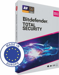 Bitdefender Total Security - 5 Geräte | 2 Jahre Abonnement | PC/Mac/Android/iOS | Aktivierungscode per Post Aktivierungscode per Post 2 Jahre/5 Gerate Angebot bei HelloDeals