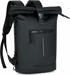 Rolltop Rucksack Wasserdicht für Damen & Herren, Großer Laptop Rucksack mit Computerfach für 17 Zoll Laptop, Elegant Reiserucksack Daypack für Reisen, Radfahren, Uni Schule--Schwarz 1.schwarz L Angebot bei HelloDeals