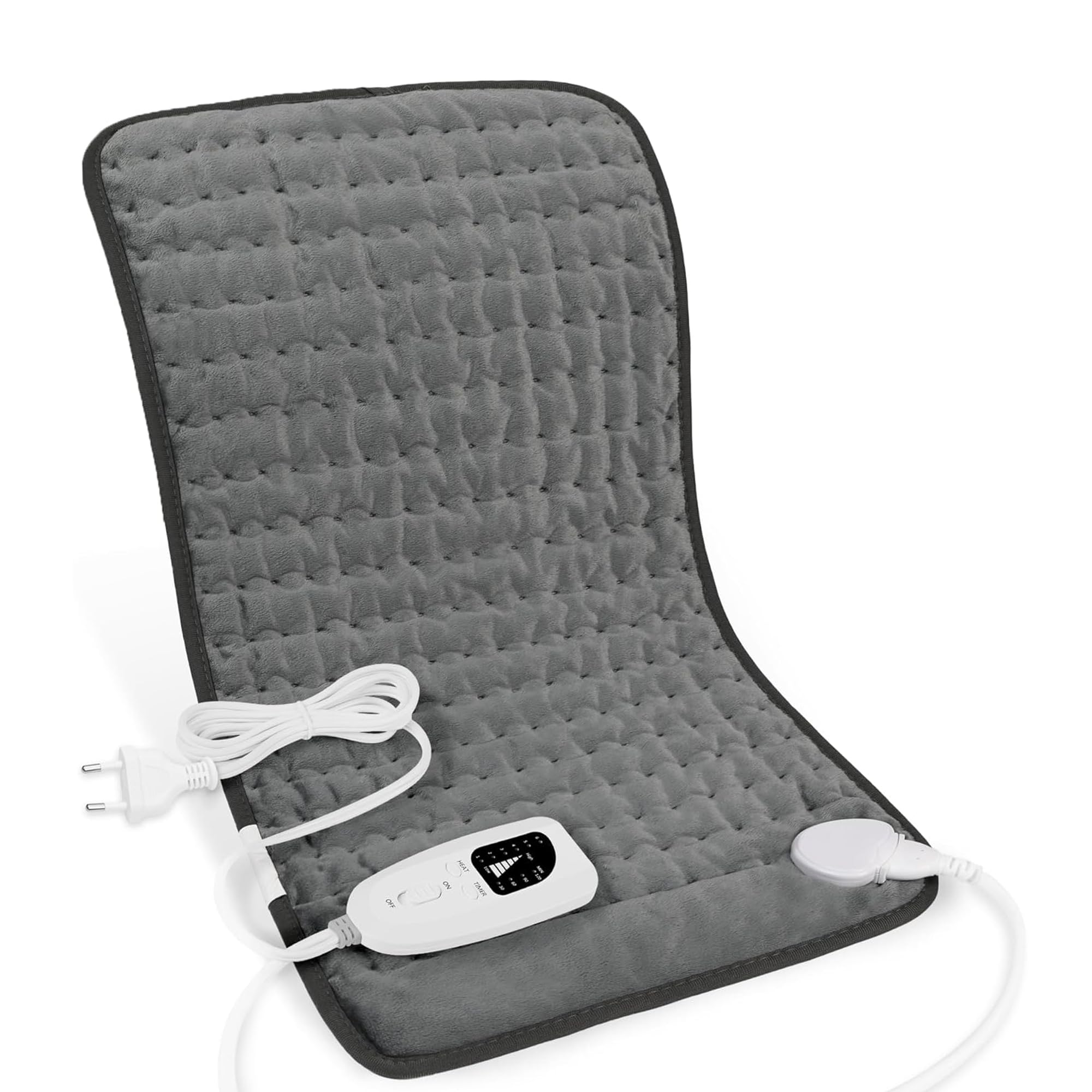 Heizkissen, Wärmekissen mit Automatischer Abschaltung, Wärmekissen für Rücken Nacken Schulter Bauch weiche Flanelloberfläche (30 X 60 cm) 30x60cm Dunkelgrau Angebot bei HelloDeals