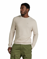 G-STAR Herren Moss Knitted Pullover Sweater S Beige (Whitebait D24461-d631-1603) Angebot bei HelloDeals